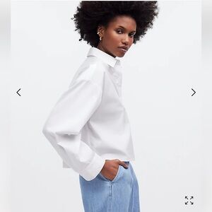 BNWT Madewell Cropped white shirt